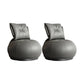 Contemporary Solid Color Lounge Chair Living Room Swivel Side Chair Grey PU（Polyurethane） 2 Piece Set Clearhalo 'Accent Chairs' 'accent_chairs' 'Chairs & Seating' 'furn' 'furn_accent_chairs' 'Furniture' 'Living Room Furniture' 6609584