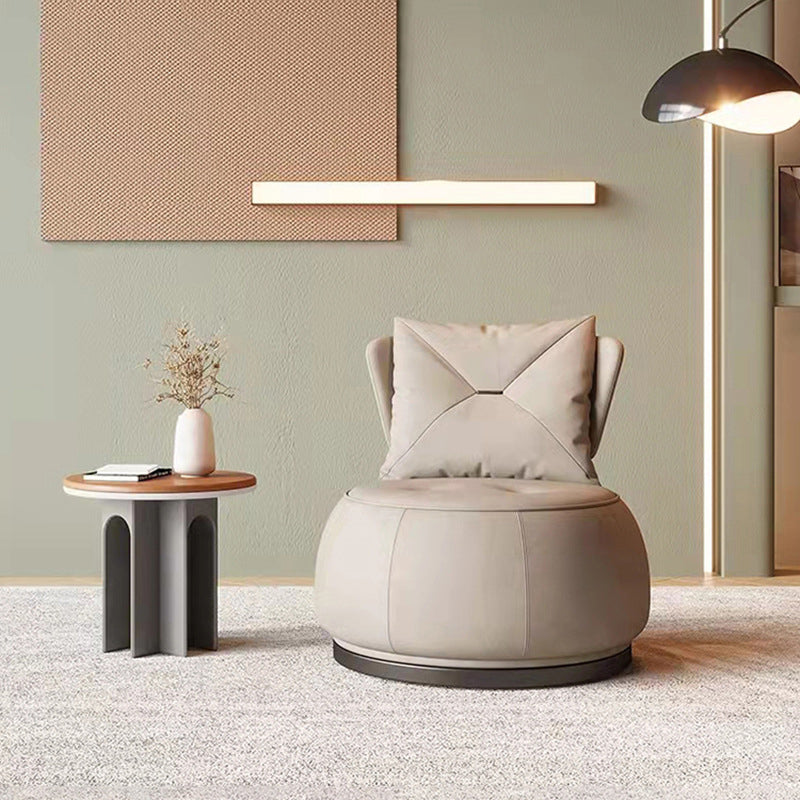 Contemporary Solid Color Lounge Chair Living Room Swivel Side Chair Clearhalo 'Accent Chairs' 'accent_chairs' 'Chairs & Seating' 'furn' 'furn_accent_chairs' 'Furniture' 'Living Room Furniture' 6609585