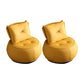 Contemporary Solid Color Lounge Chair Living Room Swivel Side Chair Yellow PU（Polyurethane） 2 Piece Set Clearhalo 'Accent Chairs' 'accent_chairs' 'Chairs & Seating' 'furn' 'furn_accent_chairs' 'Furniture' 'Living Room Furniture' 6609588