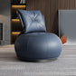 Contemporary Solid Color Lounge Chair Living Room Swivel Side Chair Blue PU（Polyurethane） 1 Piece Clearhalo 'Accent Chairs' 'accent_chairs' 'Chairs & Seating' 'furn' 'furn_accent_chairs' 'Furniture' 'Living Room Furniture' 6609591