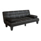 Faux Leather Pillow Top Arms /Armless Sleeper Sofa Bed Biscuit Back Convertible Sofas Black Pillow Included Clearhalo 'furn' 'furn_futons' 'Furniture' 'Futons & Daybeds' 'Futons' 'Living Room Furniture' 6609604