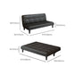 Faux Leather Pillow Top Arms /Armless Sleeper Sofa Bed Biscuit Back Convertible Sofas Clearhalo 'furn' 'furn_futons' 'Furniture' 'Futons & Daybeds' 'Futons' 'Living Room Furniture' 6609628