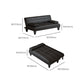 Faux Leather Pillow Top Arms /Armless Sleeper Sofa Bed Biscuit Back Convertible Sofas Clearhalo 'furn' 'furn_futons' 'Furniture' 'Futons & Daybeds' 'Futons' 'Living Room Furniture' 6609631
