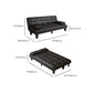 Faux Leather Pillow Top Arms /Armless Sleeper Sofa Bed Biscuit Back Convertible Sofas Clearhalo 'furn' 'furn_futons' 'Furniture' 'Futons & Daybeds' 'Futons' 'Living Room Furniture' 6609635