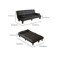 Faux Leather Pillow Top Arms /Armless Sleeper Sofa Bed Biscuit Back Convertible Sofas Clearhalo 'furn' 'furn_futons' 'Furniture' 'Futons & Daybeds' 'Futons' 'Living Room Furniture' 6609638