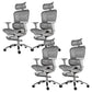 Modern Desk Chair Adjustable Seat Height Office Chair with Wheels Grey 4 Piece Set With Footrest Clearhalo 'furn' 'furn_office_chair' 'Furniture' 'Office Chairs' 'Office Furniture' 'office_chair' 6609681