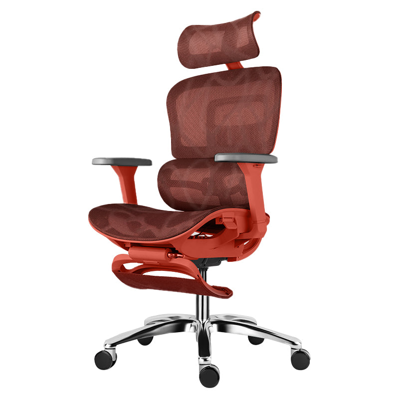 Modern Desk Chair Adjustable Seat Height Office Chair with Wheels Red 1 Piece With Footrest Clearhalo 'furn' 'furn_office_chair' 'Furniture' 'Office Chairs' 'Office Furniture' 'office_chair' 6609684