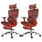 Modern Desk Chair Adjustable Seat Height Office Chair with Wheels Red 2 Piece Set With Footrest Clearhalo 'furn' 'furn_office_chair' 'Furniture' 'Office Chairs' 'Office Furniture' 'office_chair' 6609685