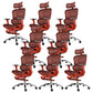 Modern Desk Chair Adjustable Seat Height Office Chair with Wheels Red 8 Piece Set With Footrest Clearhalo 'furn' 'furn_office_chair' 'Furniture' 'Office Chairs' 'Office Furniture' 'office_chair' 6609688