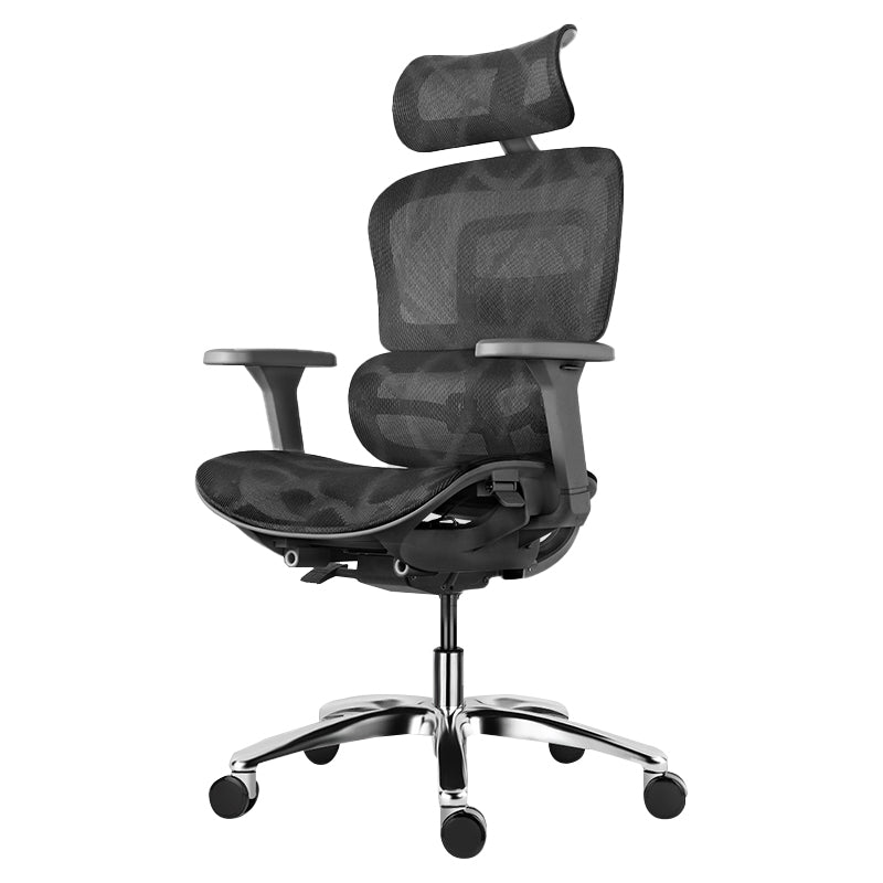Modern Desk Chair Adjustable Seat Height Office Chair with Wheels Black 1 Piece Without Footrest Clearhalo 'furn' 'furn_office_chair' 'Furniture' 'Office Chairs' 'Office Furniture' 'office_chair' 6609689