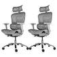 Modern Desk Chair Adjustable Seat Height Office Chair with Wheels Grey 2 Piece Set Without Footrest Clearhalo 'furn' 'furn_office_chair' 'Furniture' 'Office Chairs' 'Office Furniture' 'office_chair' 6609695