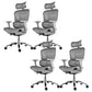 Modern Desk Chair Adjustable Seat Height Office Chair with Wheels Grey 4 Piece Set Without Footrest Clearhalo 'furn' 'furn_office_chair' 'Furniture' 'Office Chairs' 'Office Furniture' 'office_chair' 6609696