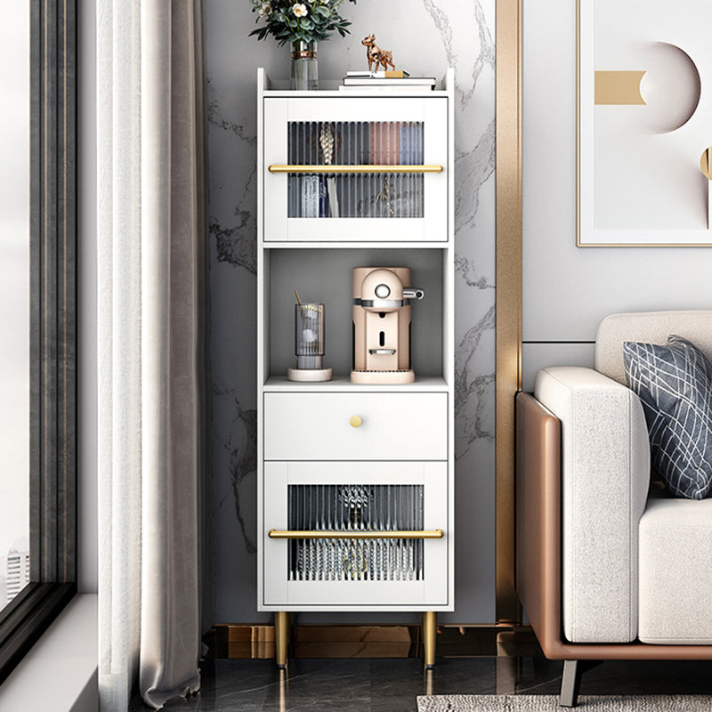 Holzbuffetttisch Glamstil 60,3-Zoll-Seitenbrett mit Schränken und Schublade