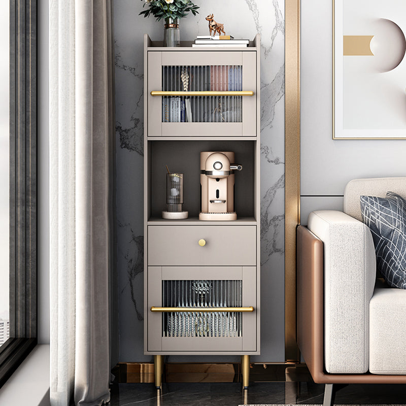 Holzbuffetttisch Glamstil 60,3-Zoll-Seitenbrett mit Schränken und Schublade