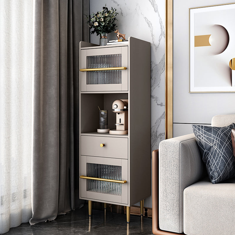 Holzbuffetttisch Glamstil 60,3-Zoll-Seitenbrett mit Schränken und Schublade