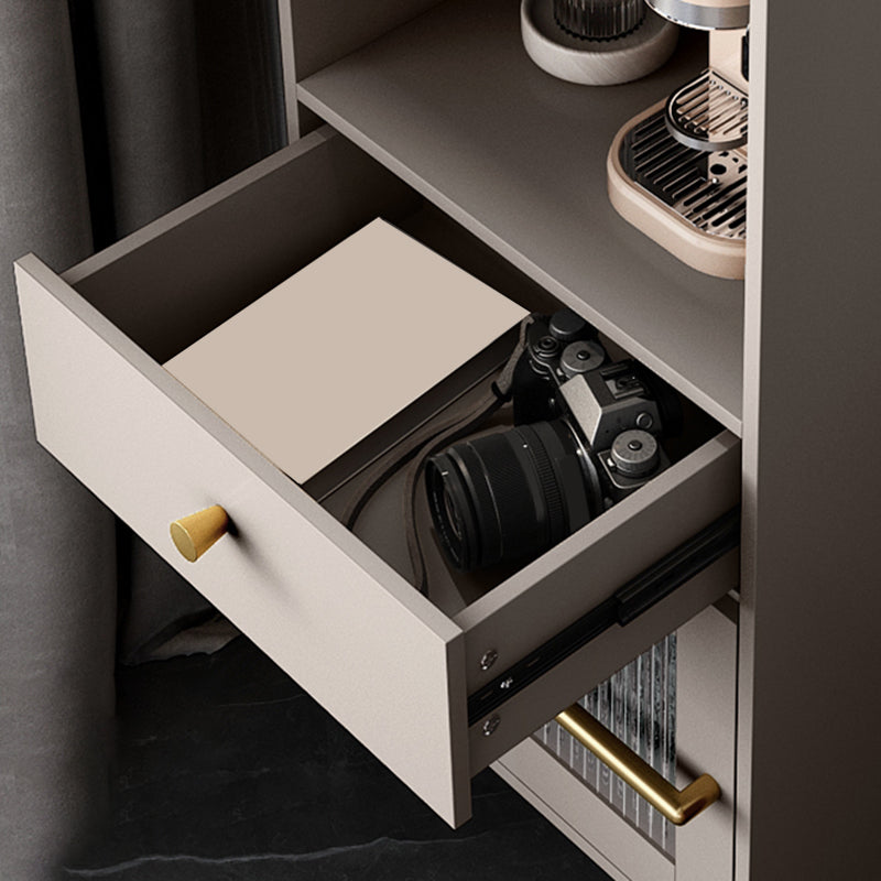 Holzbuffetttisch Glamstil 60,3-Zoll-Seitenbrett mit Schränken und Schublade