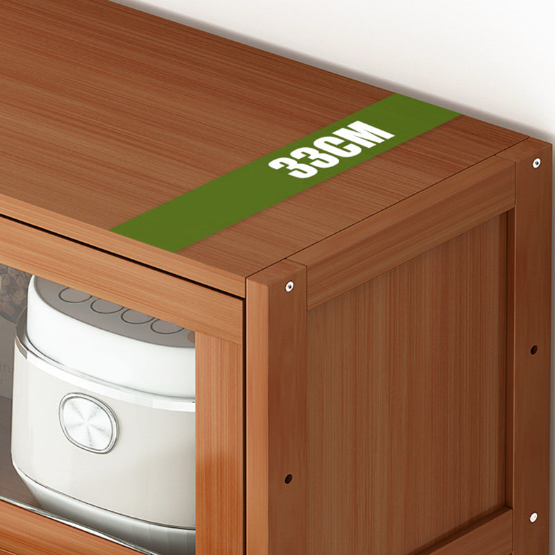 Brown Bamboo Kitchen Server Modern Dining Server for Living Room Clearhalo 'buffet_sideboard' 'Buffets & Sideboards' 'furn' 'furn_buffet_sideboard' 'Furniture' 'Kitchen & Dining Furniture' 6609801