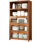 Brown Bamboo Kitchen Server Modern Dining Server for Living Room 31.5"L x 13"W x 67.7"H Clearhalo 'buffet_sideboard' 'Buffets & Sideboards' 'furn' 'furn_buffet_sideboard' 'Furniture' 'Kitchen & Dining Furniture' 6609816