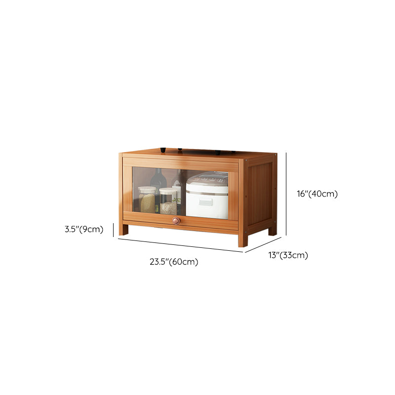Brown Bamboo Kitchen Server Modern Dining Server for Living Room Clearhalo 'buffet_sideboard' 'Buffets & Sideboards' 'furn' 'furn_buffet_sideboard' 'Furniture' 'Kitchen & Dining Furniture' 6609818