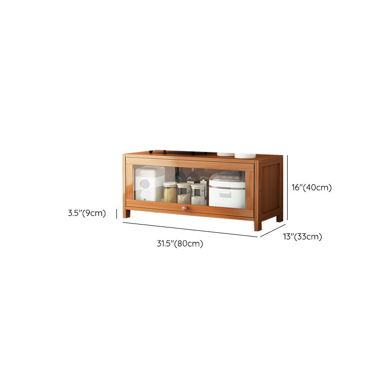 Brown Bamboo Kitchen Server Modern Dining Server for Living Room Clearhalo 'buffet_sideboard' 'Buffets & Sideboards' 'furn' 'furn_buffet_sideboard' 'Furniture' 'Kitchen & Dining Furniture' 6609820