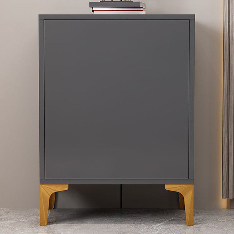 Glam Glass Door Server Wood Dinner Server Cabinet without LED Lights Clearhalo 'buffet_sideboard' 'Buffets & Sideboards' 'furn' 'furn_buffet_sideboard' 'Furniture' 'Kitchen & Dining Furniture' 6609842