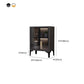 Glam Glass Door Server Wood Dinner Server Cabinet without LED Lights Clearhalo 'buffet_sideboard' 'Buffets & Sideboards' 'furn' 'furn_buffet_sideboard' 'Furniture' 'Kitchen & Dining Furniture' 6609861