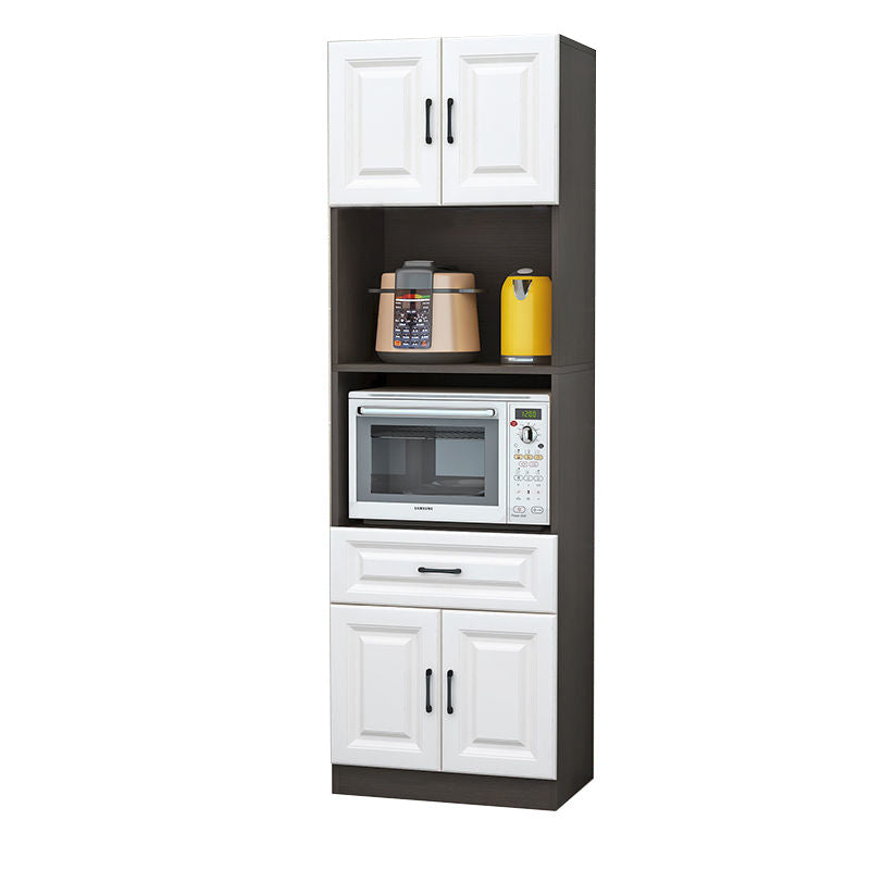 Server per la cena in stile glam ingegnerizzato in legno con archiviazione aperta