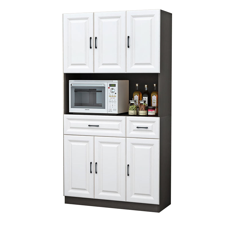 Server per la cena in stile glam ingegnerizzato in legno con archiviazione aperta