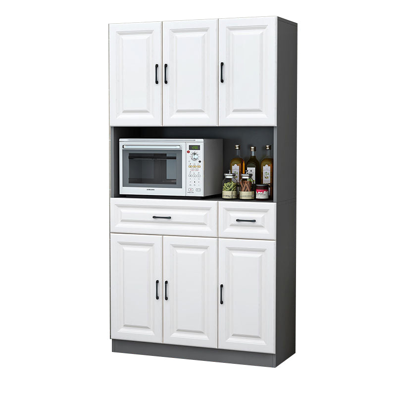 Server per la cena in stile glam ingegnerizzato in legno con archiviazione aperta