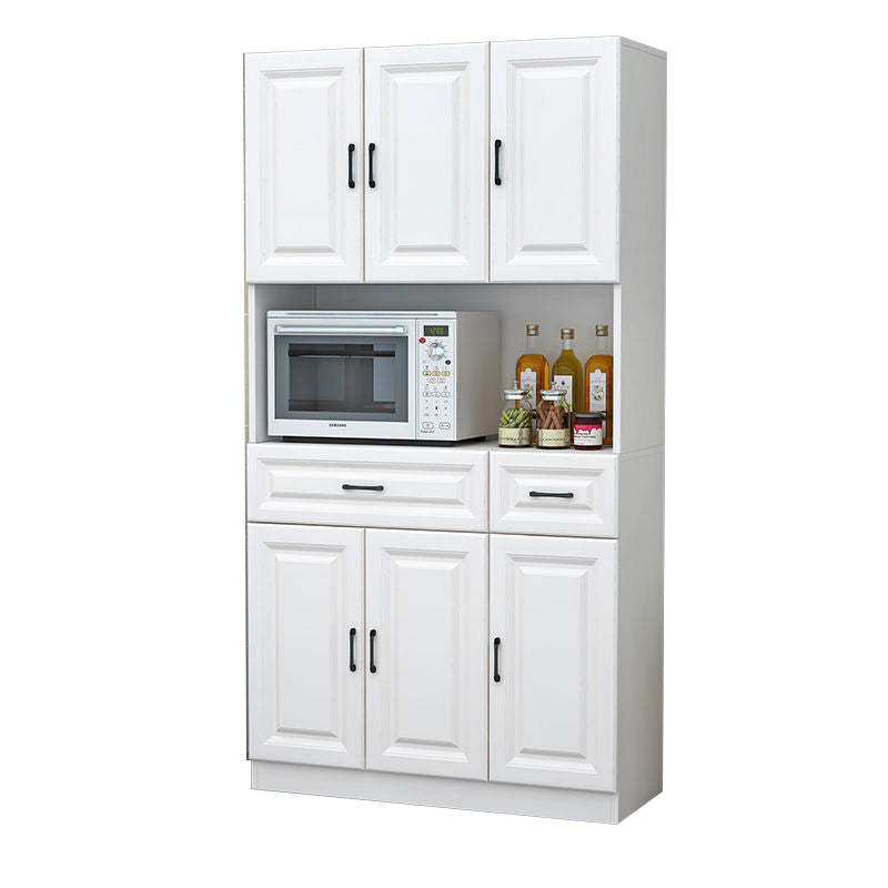 Server per la cena in stile glam ingegnerizzato in legno con archiviazione aperta