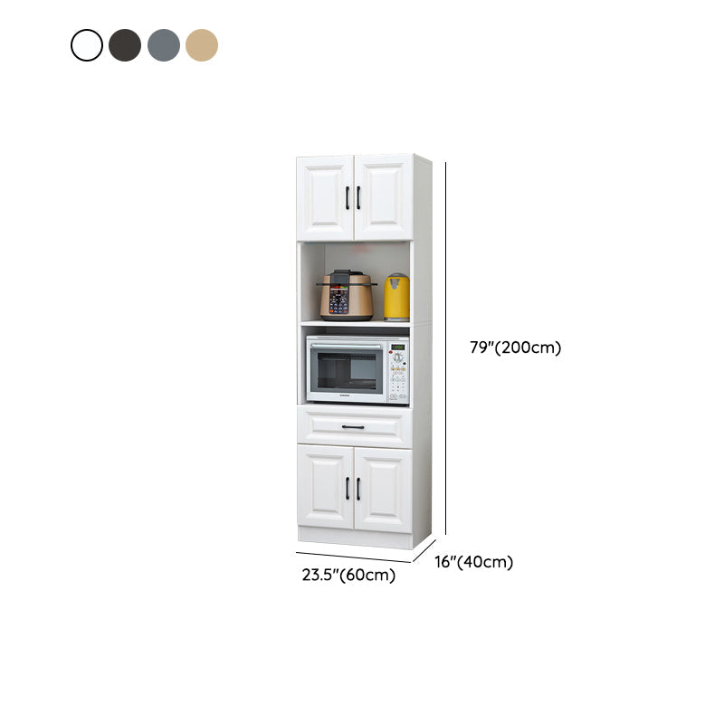 Server per la cena in stile glam ingegnerizzato in legno con archiviazione aperta