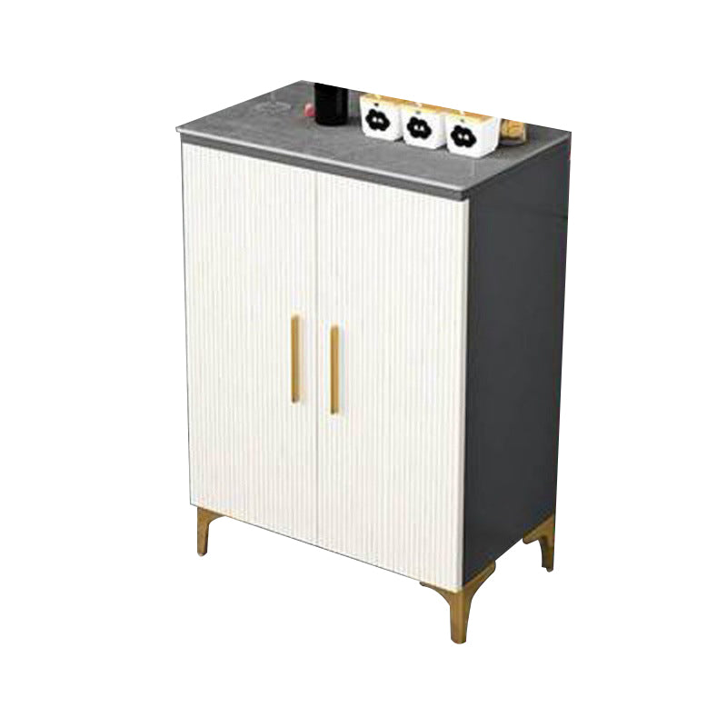 Modern Style Dinner Server Engineered Wood Server with Metal Legs 24"L x 14"W x 35"H Wood Clearhalo 'buffet_sideboard' 'Buffets & Sideboards' 'furn' 'furn_buffet_sideboard' 'Furniture' 'Kitchen & Dining Furniture' 6609975