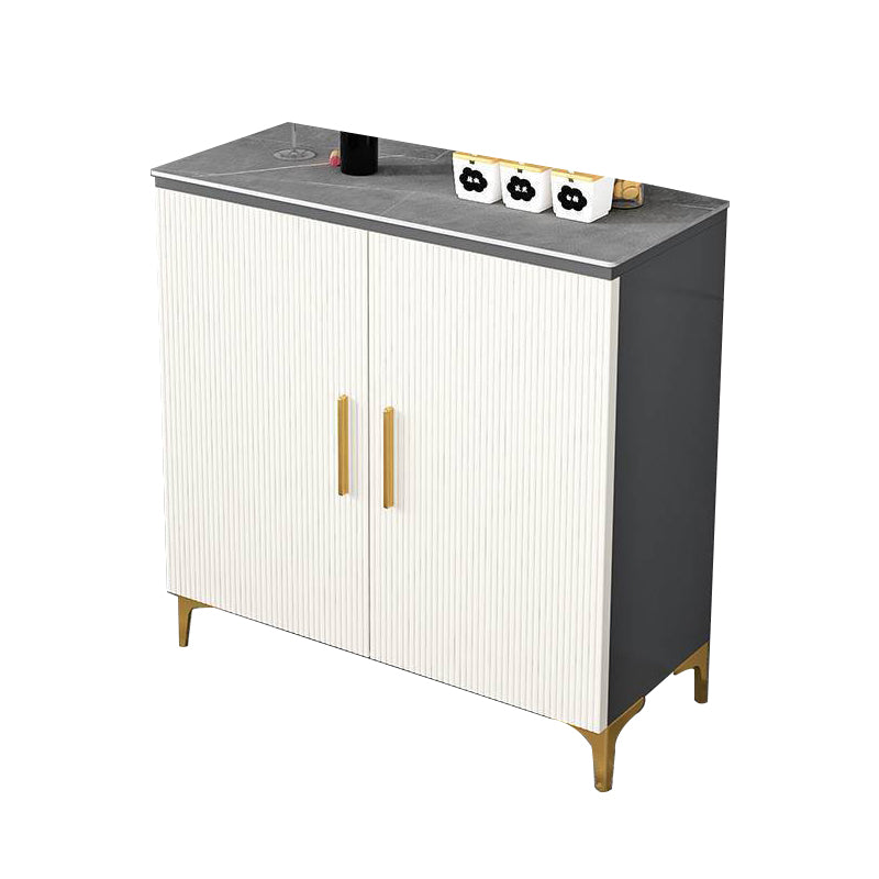 Modern Style Dinner Server Engineered Wood Server with Metal Legs Grey Wood Clearhalo 'buffet_sideboard' 'Buffets & Sideboards' 'furn' 'furn_buffet_sideboard' 'Furniture' 'Kitchen & Dining Furniture' 6609977