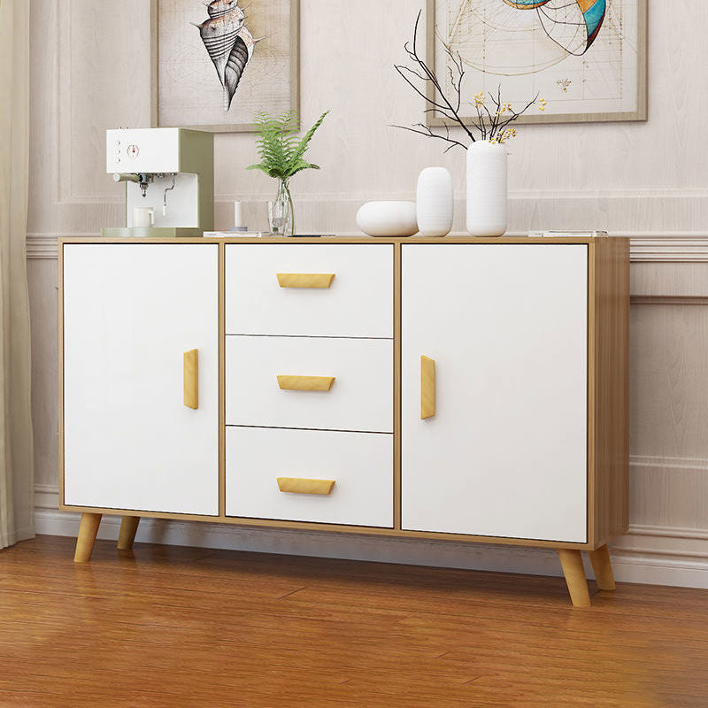 Server moderno in stile server ingegnerizzato da cucina con gambe in legno