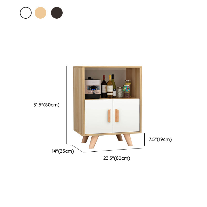 Modern Style Kitchen Server Engineered Wood Server with Wood Legs ...