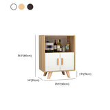 Server moderno in stile server ingegnerizzato da cucina con gambe in legno