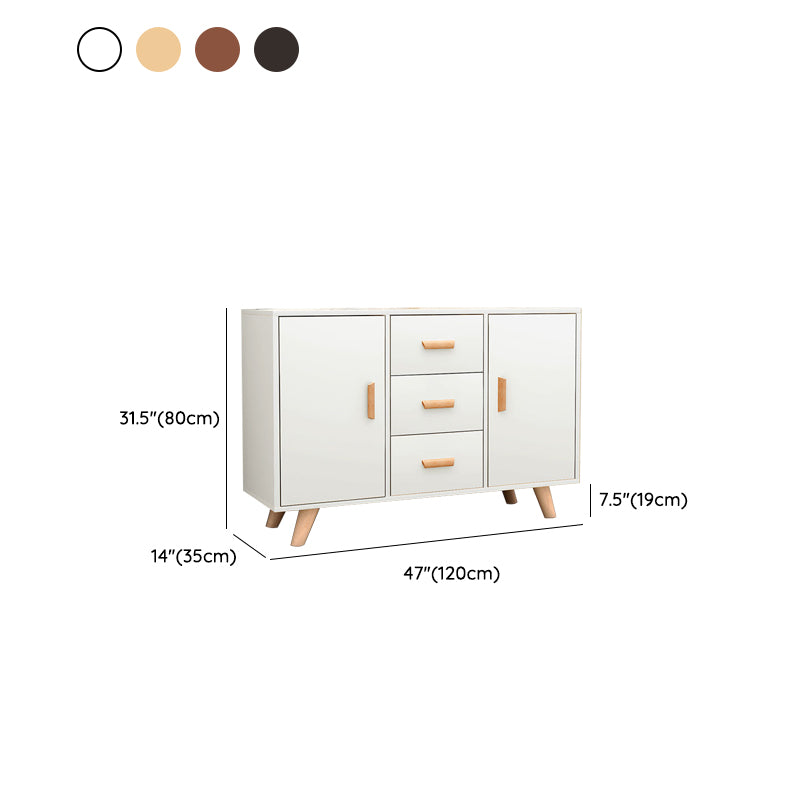 Server moderno in stile server ingegnerizzato da cucina con gambe in legno