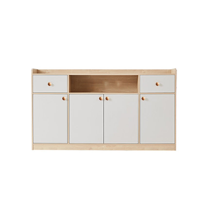 Houten buffettafel glam -stijl server met kasten en laden
