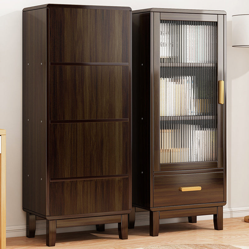 Glam Style Acrylic Door Server Bamboo Dinner Server with 1 Drawer ...