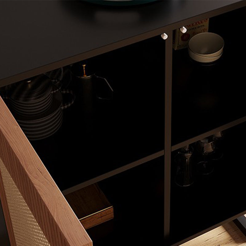 Tavolo da buffet contemporaneo Scheda laterale in legno massiccio con armadi