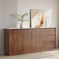 Sideboard a buffet marrone con cassetti server per pranzo contemporanei