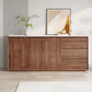 Sideboard a buffet marrone con cassetti server per pranzo contemporanei