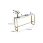 Rectangular Bar Height Table Gold Legs and Metal Base Bistro Pub Table Clearhalo 'Bar Furniture' 'Bar Tables' 'bar_tables' 'furn' 'furn_bar_tables' 'Furniture' 'Kitchen & Dining Furniture' 6610355