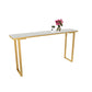 Marble Top Bar Table Rectangle Contemporary Style Pub Table for Cafe White-Gold Without Chairs Clearhalo 'Bar Furniture' 'Bar Tables' 'bar_tables' 'furn' 'furn_bar_tables' 'Furniture' 'Kitchen & Dining Furniture' 6610414