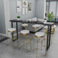 Marble Top Bar Table Rectangle Contemporary Style Pub Table for Cafe Clearhalo 'Bar Furniture' 'Bar Tables' 'bar_tables' 'furn' 'furn_bar_tables' 'Furniture' 'Kitchen & Dining Furniture' 6610424