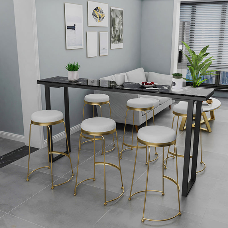 Marble Top Bar Table Rectangle Contemporary Style Pub Table for Cafe Clearhalo 'Bar Furniture' 'Bar Tables' 'bar_tables' 'furn' 'furn_bar_tables' 'Furniture' 'Kitchen & Dining Furniture' 6610424