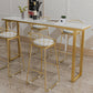 Marble Top Bar Table Rectangle Contemporary Style Pub Table for Cafe Clearhalo 'Bar Furniture' 'Bar Tables' 'bar_tables' 'furn' 'furn_bar_tables' 'Furniture' 'Kitchen & Dining Furniture' 6610425