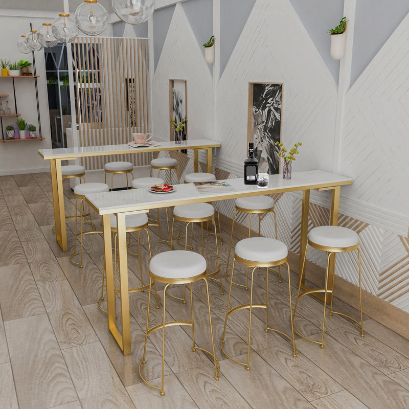Marble Top Bar Table Rectangle Contemporary Style Pub Table for Cafe Clearhalo 'Bar Furniture' 'Bar Tables' 'bar_tables' 'furn' 'furn_bar_tables' 'Furniture' 'Kitchen & Dining Furniture' 6610427