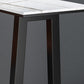 Mesa de bar de piedra sinterizada Mesa de bar rectangular moderna con estantes de almacenamiento
