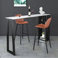 Mesa de bar de piedra sinterizada Mesa de bar rectangular moderna con estantes de almacenamiento